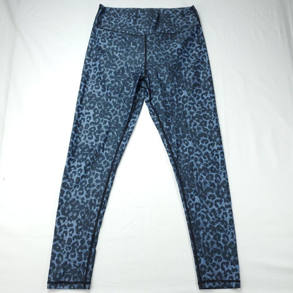 Zyia Leggings Womens Small 6-8 Blue Animal Print Butt Scrunch Active Yoga